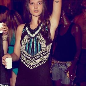 🆕(NWT) FREE PEOPLE Tribal Bodycon Mini/Midi Dress Size XS
